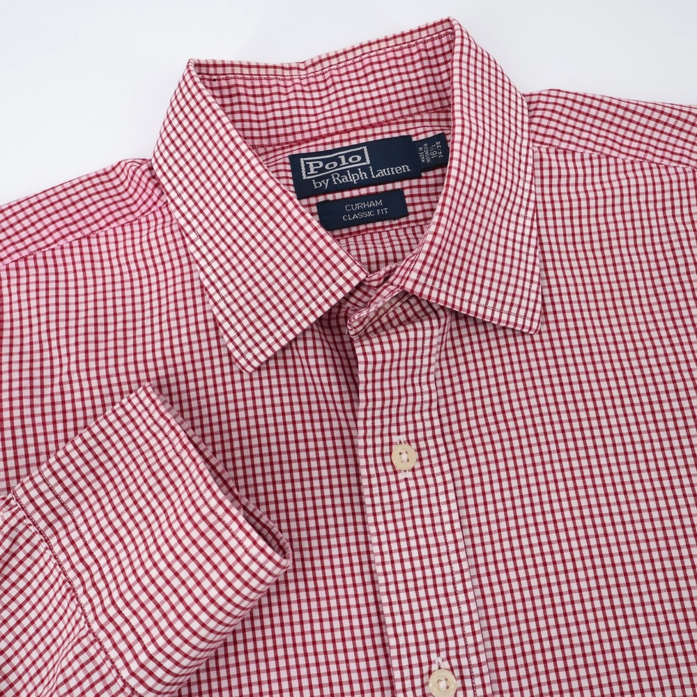 Polo Ralph Lauren Curham‎ Classic Fit Shirt Red Long Sleeve Mens L
